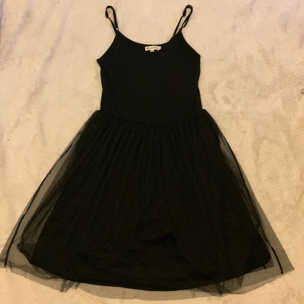 Comme Toi Black Tulle Dress Size S
